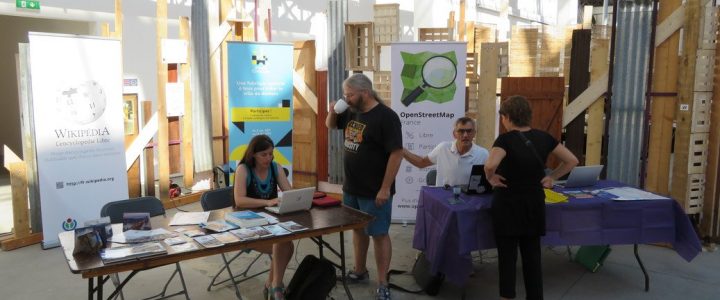 Stand OSM à Culture Futur, septembre 2018