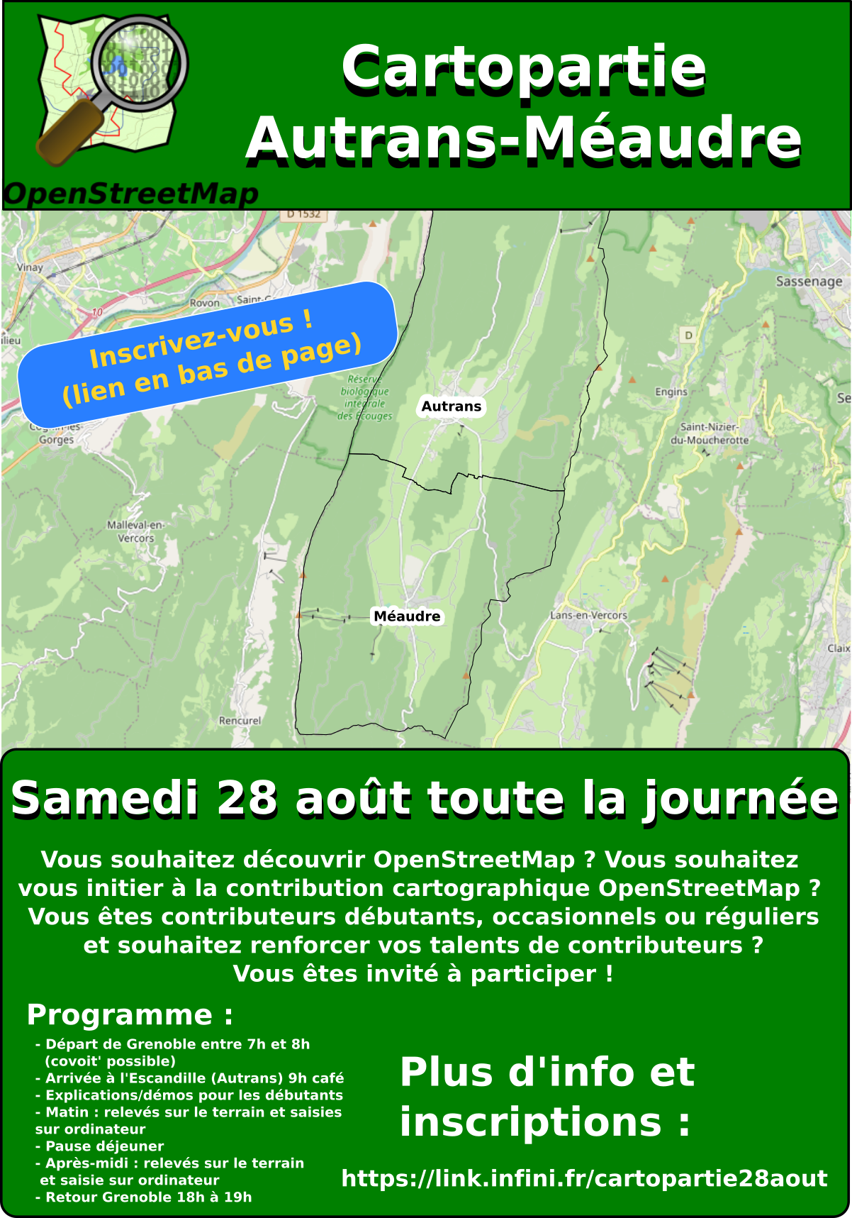 Carto-Partie Autrans-Méaudre samedi 28 août 2021 - OpenStreetMap France
