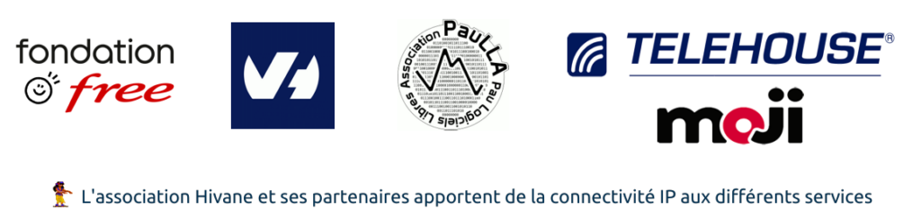 Les principaux partenaires de l'association OSM France contribuant au développement de son infrastructure
